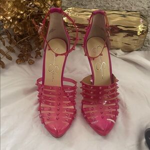 Jessica Simpson Pink Strappy Heels